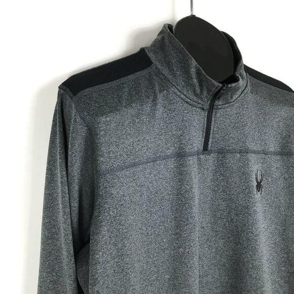 Spyder Active Performance ¼ Zip Pullover Men's Large Gray ProWeb Outdoor Hiking - Picture 5 of 11